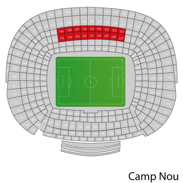 Barcelona Lateral 200-300 Level seats