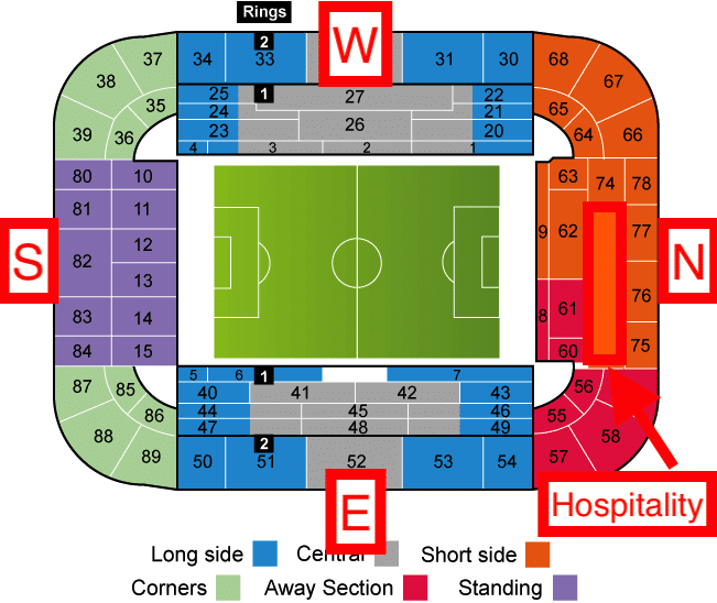 borussia dortmund seating map stadium plan