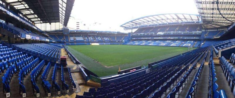 panorama of Stamford Bridge Chelsea stadium