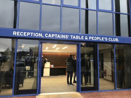 entrance to People's Club hospitality at Goodison Park