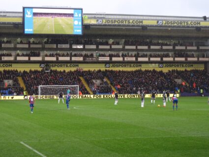view of the pitch at selhurst park