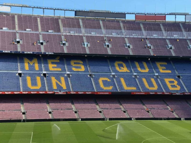 Iconic stand at Camp Nou home of FC Barcelona