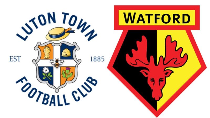 club crests Luton Town vs Watford rivalry