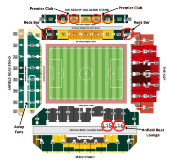 Liverpool Anfield stadium map seating chart
