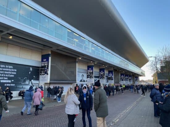 exterior of the Sir Bobby Robson Stand at Ipswich Town