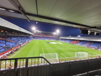 crystal palace view of pitch from whitehorse lane executive box 