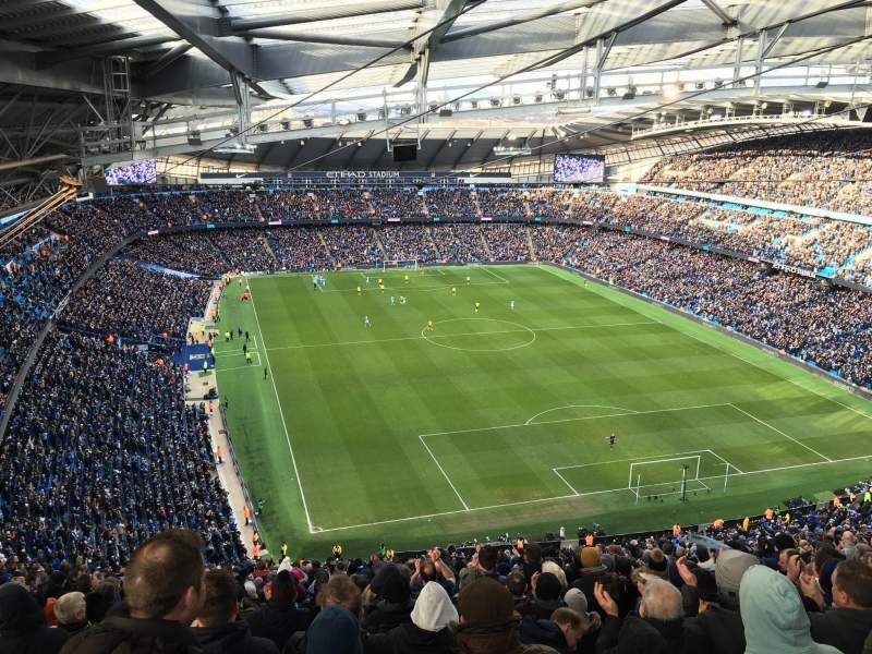Man City Legends view from seats