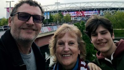 football fans outside the west ham stadium