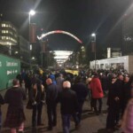 Along the Wembley Way before the England-Scotland game.