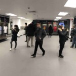In the England locker room.