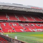Stretford End from the touchline.