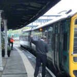 I took this two-car train for Stroud in the Cotswolds to see Forest Green Rovers