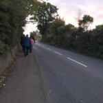 Up "the hill" to the game.