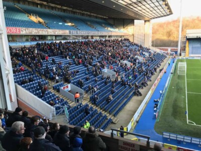 The home end, scene of some very occasional singing.