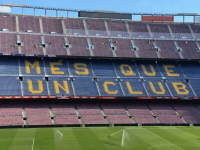 Iconic stand at Camp Nou home of FC Barcelona