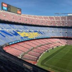 Camp Nou, home of FC Barcelona. Sadly, this is what it will look like in the Champions League. champions league round of 16 barcelona camp nou