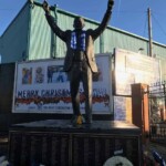 Arriving at Prenton Park