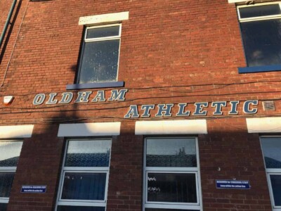 The old stand at Oldham Athletic.