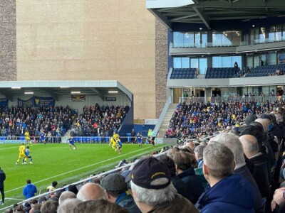 The friendly confines of Plough Lane football players on the pitch at plough lane, wimbledon