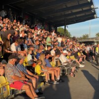 Sun-drenched home fans at Harrogate Town.