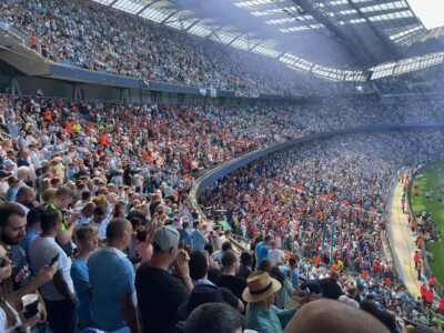 Visiting Bournemouth fans at City