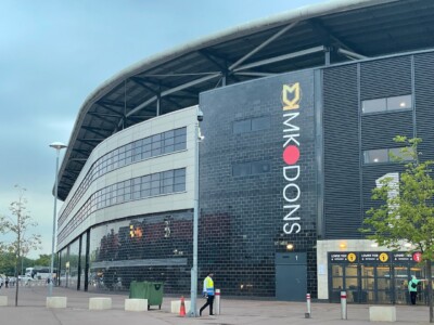 The shiny new MK Dons Stadium.