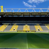 inside a football stadium