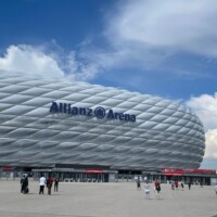 outside of the bayern munich football stadium