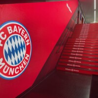 the players' tunnel at bayern munich