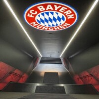 the players' tunnel at bayern munich