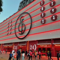 Exterior of Sevilla's football stadium
