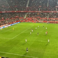 View of a soccer game at Sevilla FC