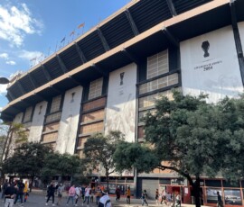 Estadio Mestalla, home of Valencia CF. exterior of the Estadio Mestalla in Valencia