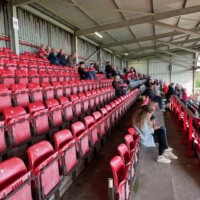 The corner where all international members are sat.